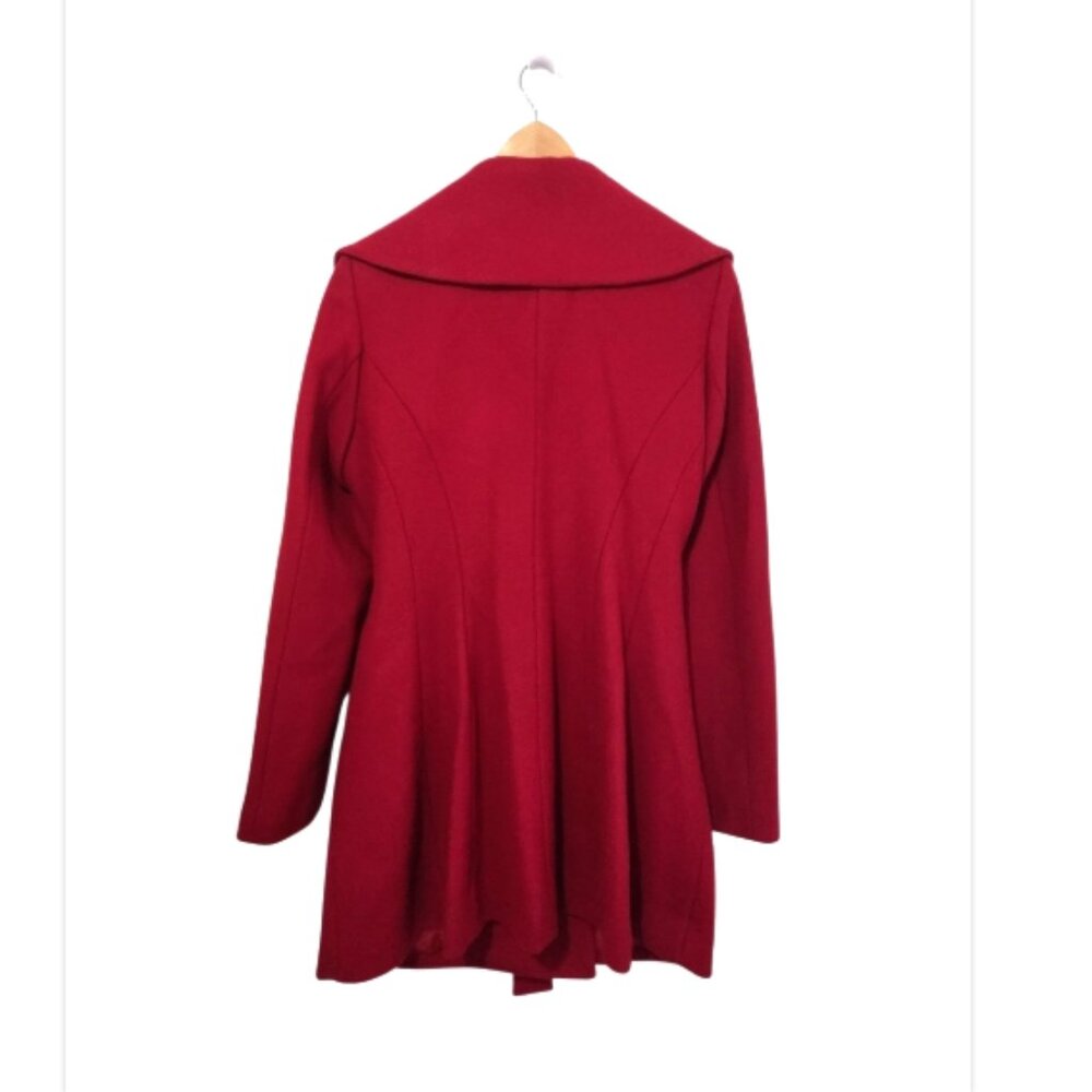 Trina Turk Wide Notched Collar Belted Wool Coat Lined Jacket - Picture 10 of 12